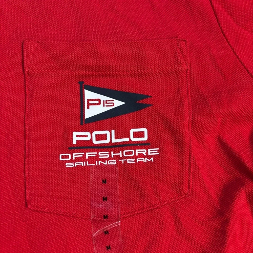 Polo Ralph Lauren‎ Mens Red Offshore Sailing Team Pocket Polo Shirt NWT M